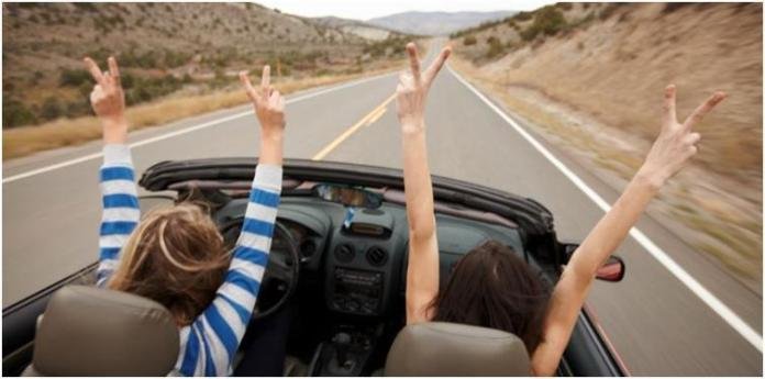 top female car fun spring getaway road trips